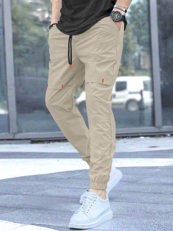 Cargo Cotton Pants in DarkGreen and Cream.Cargos for Men.Track Pant for Boys amd Men.Oversize Cargo Trouser.Men's Oversized Cargo Utility Joggers.Multi Poket pent.
