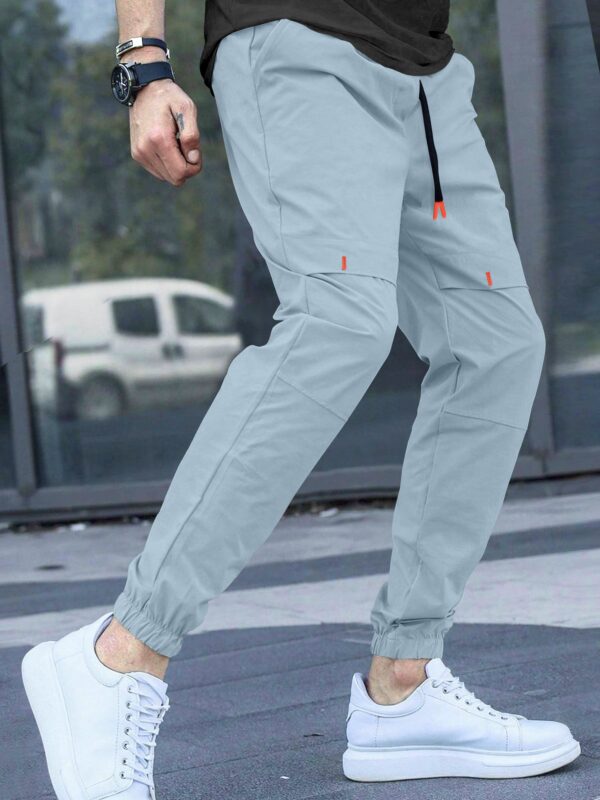 Cargo Cotton Pants in Sky and Grey.Cargos for Men.Track Pant for Boys amd Men.Oversize Cargo Trouser.Men's Oversized Cargo Utility Joggers.Multi Poket pent.