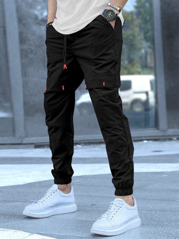 Cargo Cotton Pants in Teal Blue and Black.Cargos for Men.Track Pant for Boys amd Men.Oversize Cargo Trouser.Men's Oversized Cargo Utility Joggers.Multi Poket pent.