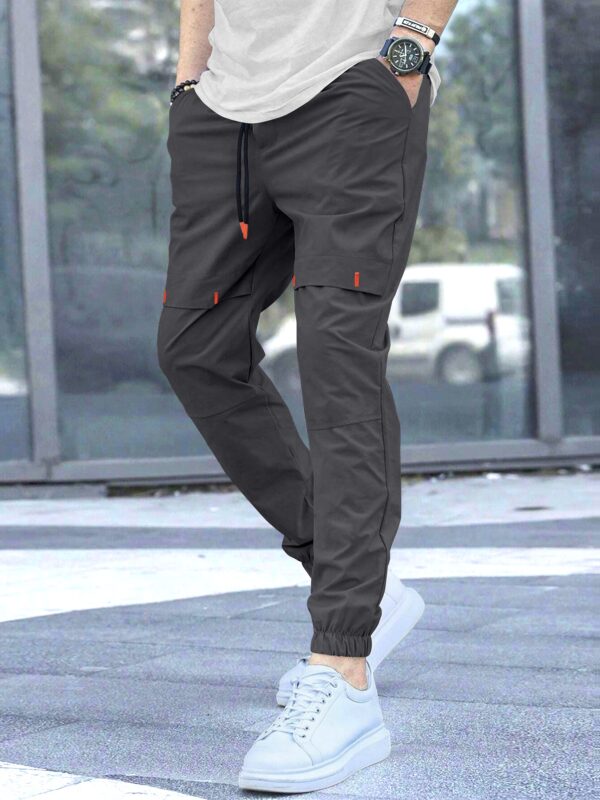 Cargo Cotton Pants in Grey and Black.Cargos for Men.Track Pant for Boys amd Men.Oversize Cargo Trouser.Men's Oversized Cargo Utility Joggers.Multi Poket pent.