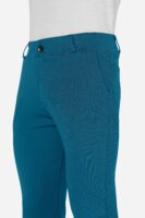 Formal Stretchable Teal Blue Pant with Expandable Waist for Men. Regular Fit, Flat Front, Premium Lycra Fabric Pants for Office, Party and Casual Wear