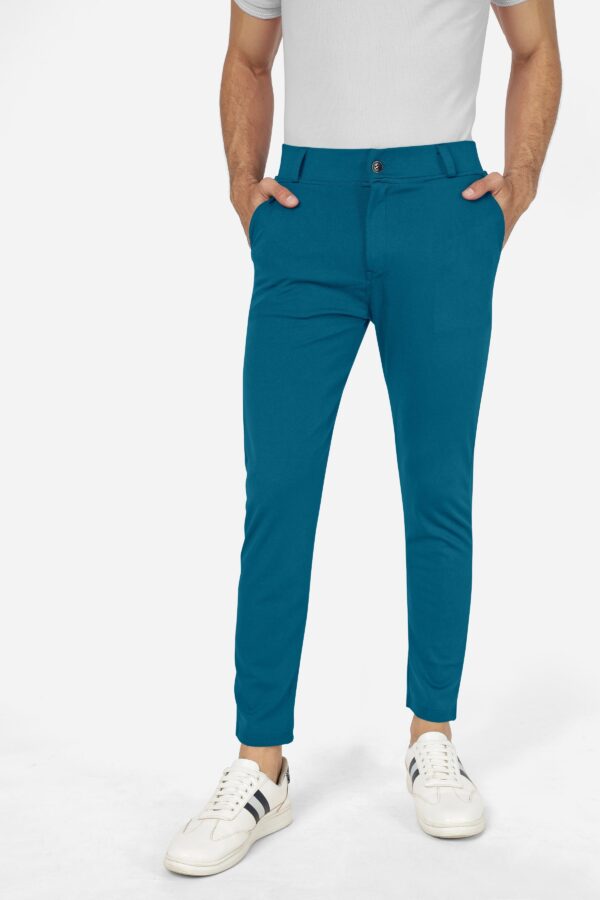 Formal Stretchable Black Pant with Expandable Waist for Men. Regular Fit, Flat Front, Premium Lycra Fabric Pants for Office, Party and Casual Wear