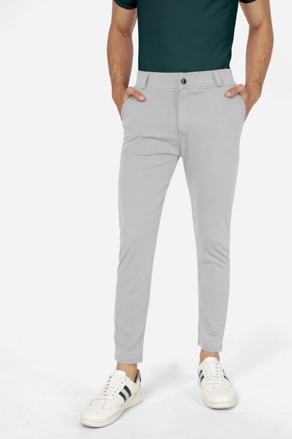 Formal Stretchable Black Pant with Expandable Waist for Men. Regular Fit, Flat Front, Premium Lycra Fabric Pants for Office, Party and Casual Wear