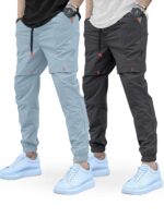 Cargo Cotton Pants in Sky and Grey.Cargos for Men.Track Pant for Boys amd Men.Oversize Cargo Trouser.Men's Oversized Cargo Utility Joggers.Multi Poket pent.