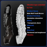 1🔥 Bigger. Harder. Wilder. 🔥 💦 The Explosive Vibrating Wolf-Tooth Crystal Sleeve 💦