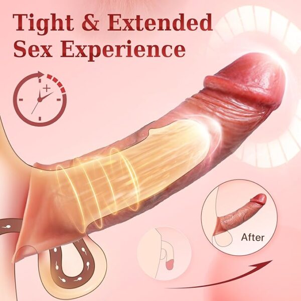 Penis Sleeve Cock Sleeve Vibrator 8 inch